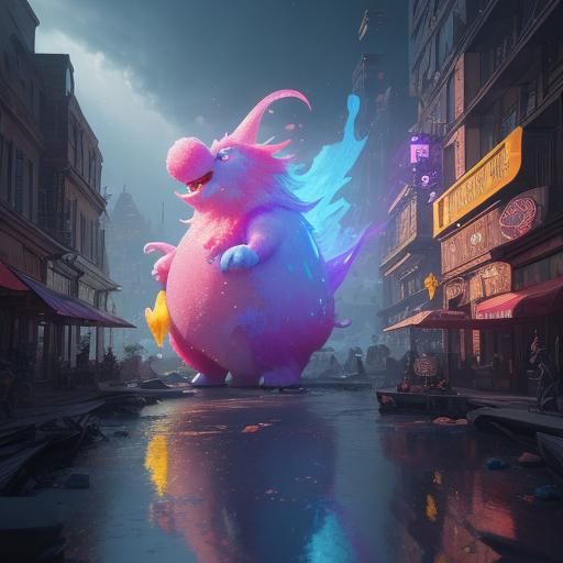 Candy Creature with Opal in Candyland Concept Art