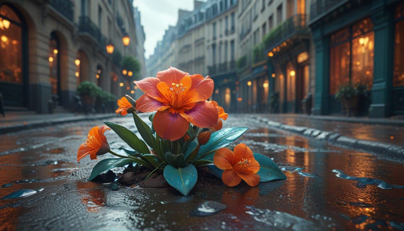 Scarlet Pimpernel Blooms in the City of Love