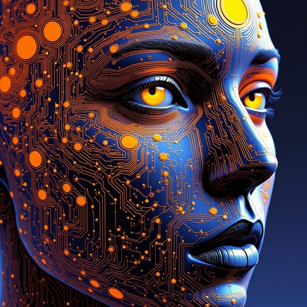 <lora:Enucleatus:1.0>A Electronic geometric Circuits Like Fa...