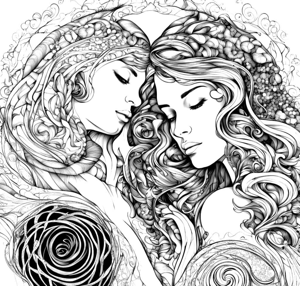 ROMANCE NOVEL COLORING BOOK: