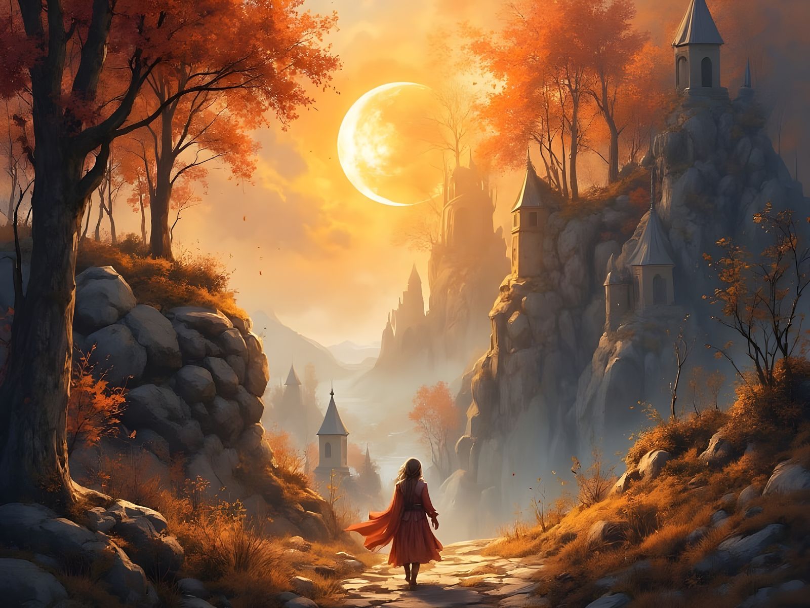 Fensalir: Frigg's Hall in Epic Landscape Painting