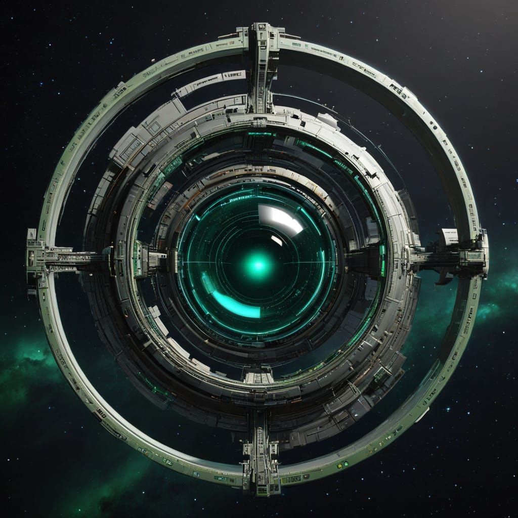 Wheels Within Wheels: Celestial Space Station in Orbit