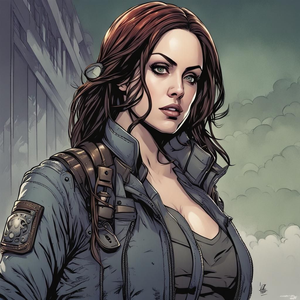 Liz Gillies in The 100: Comic Book Art