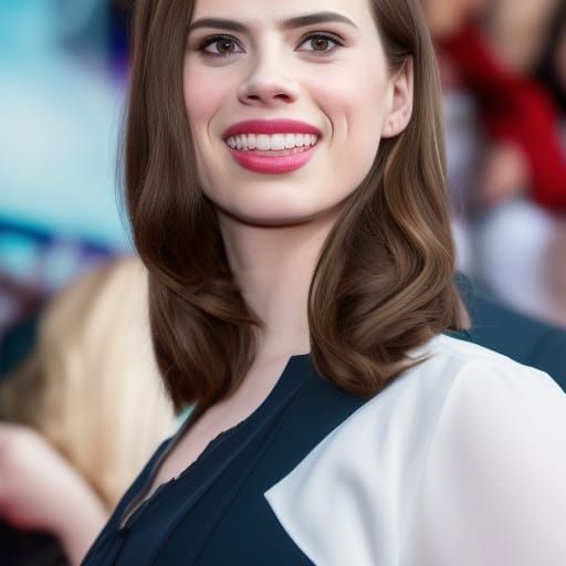 Hayley Atwell, at a movie premiere