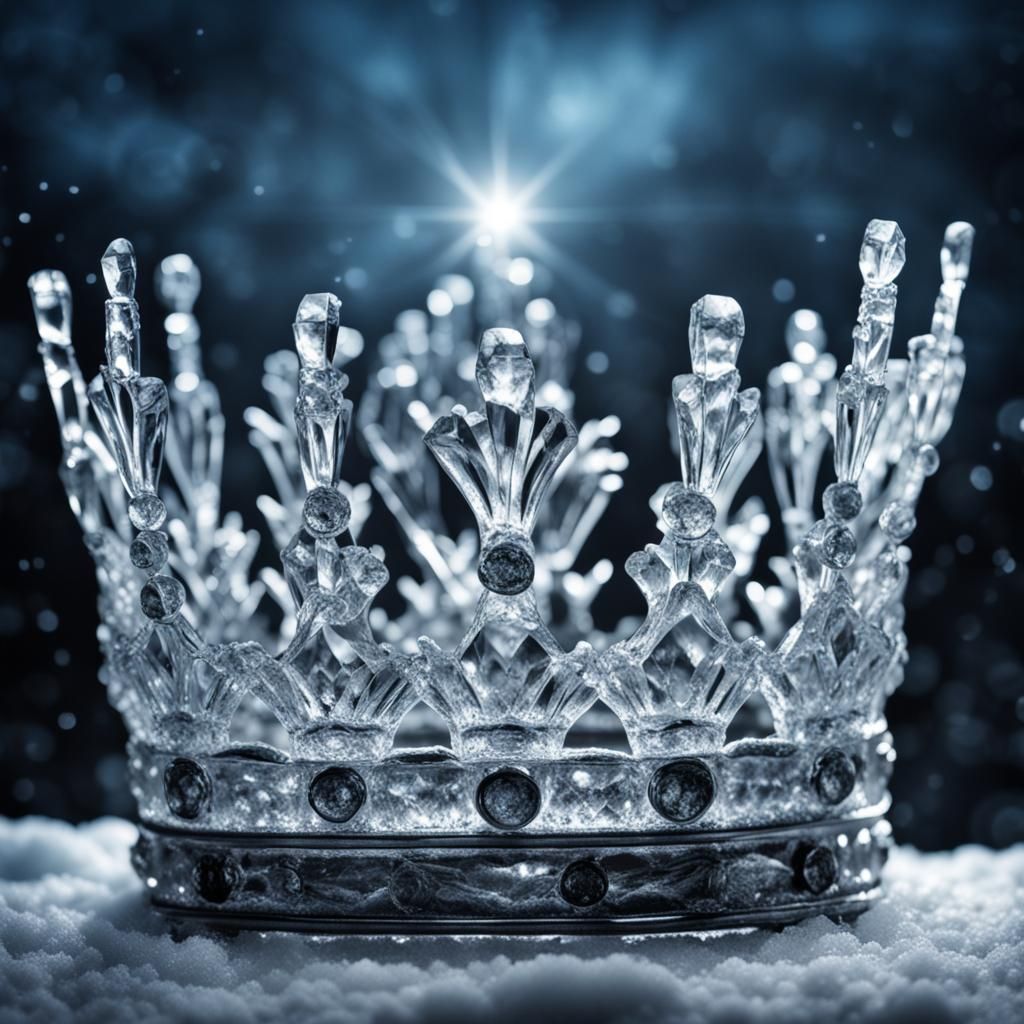 Intricate Ice and Light Crown in HDR