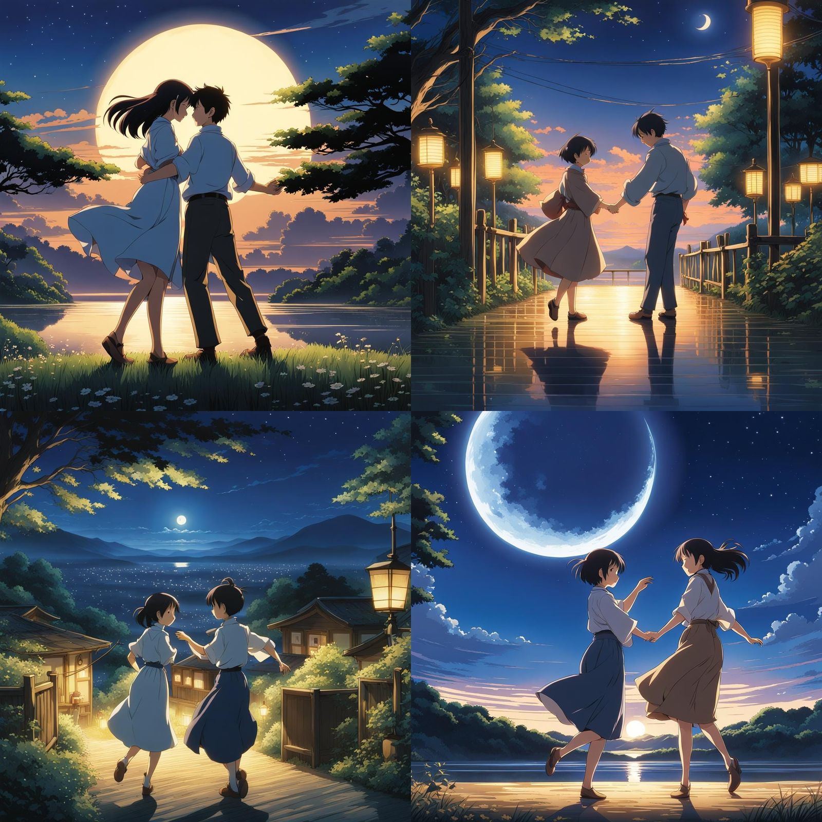 Komi and Tadano Moonlight Dance, Ghibli Anime