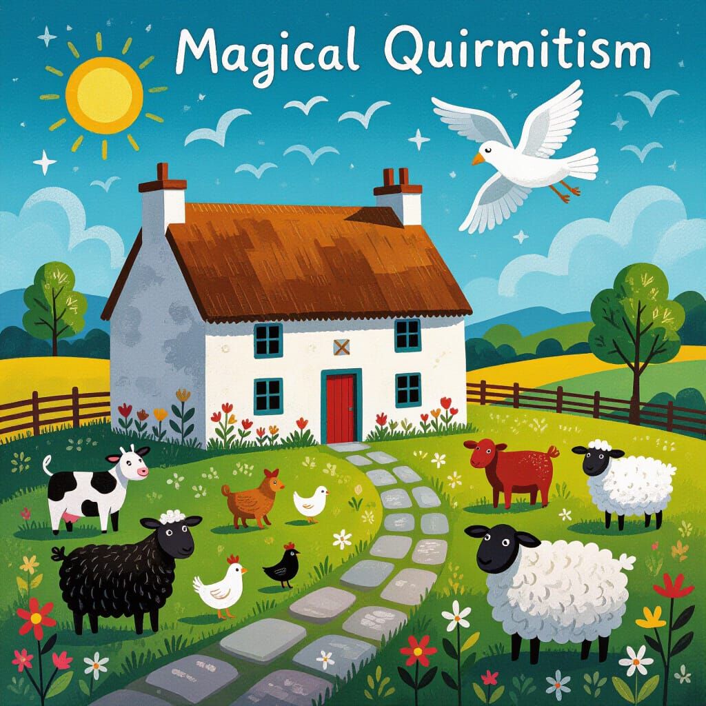 Magical Irish Farm in Primitivism Style