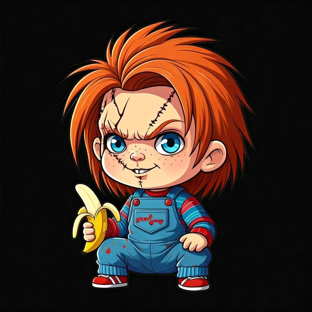 Chucky Chibi Holding Banana
