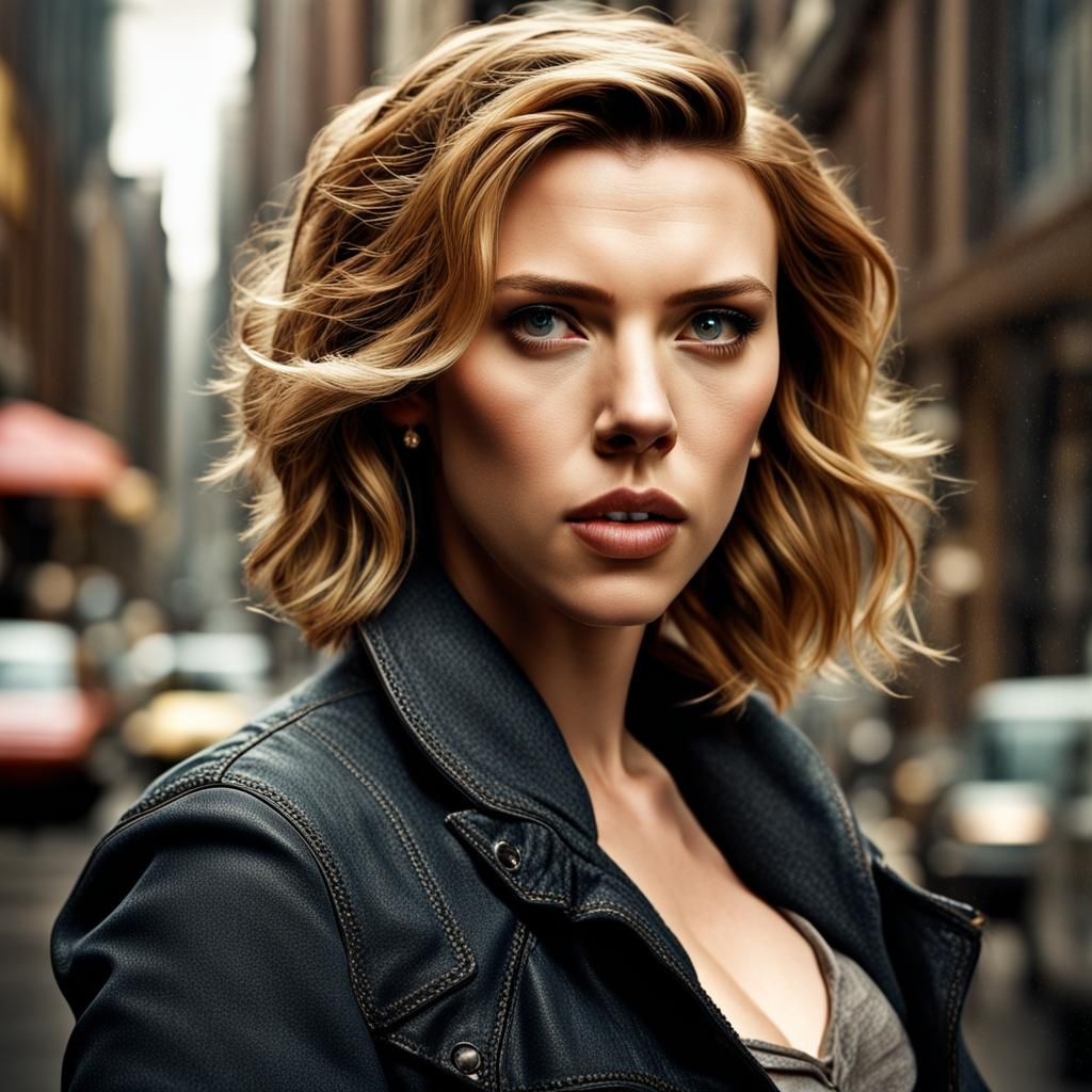 Hyperrealistic Portrait of Scarlett Johansson in HDR