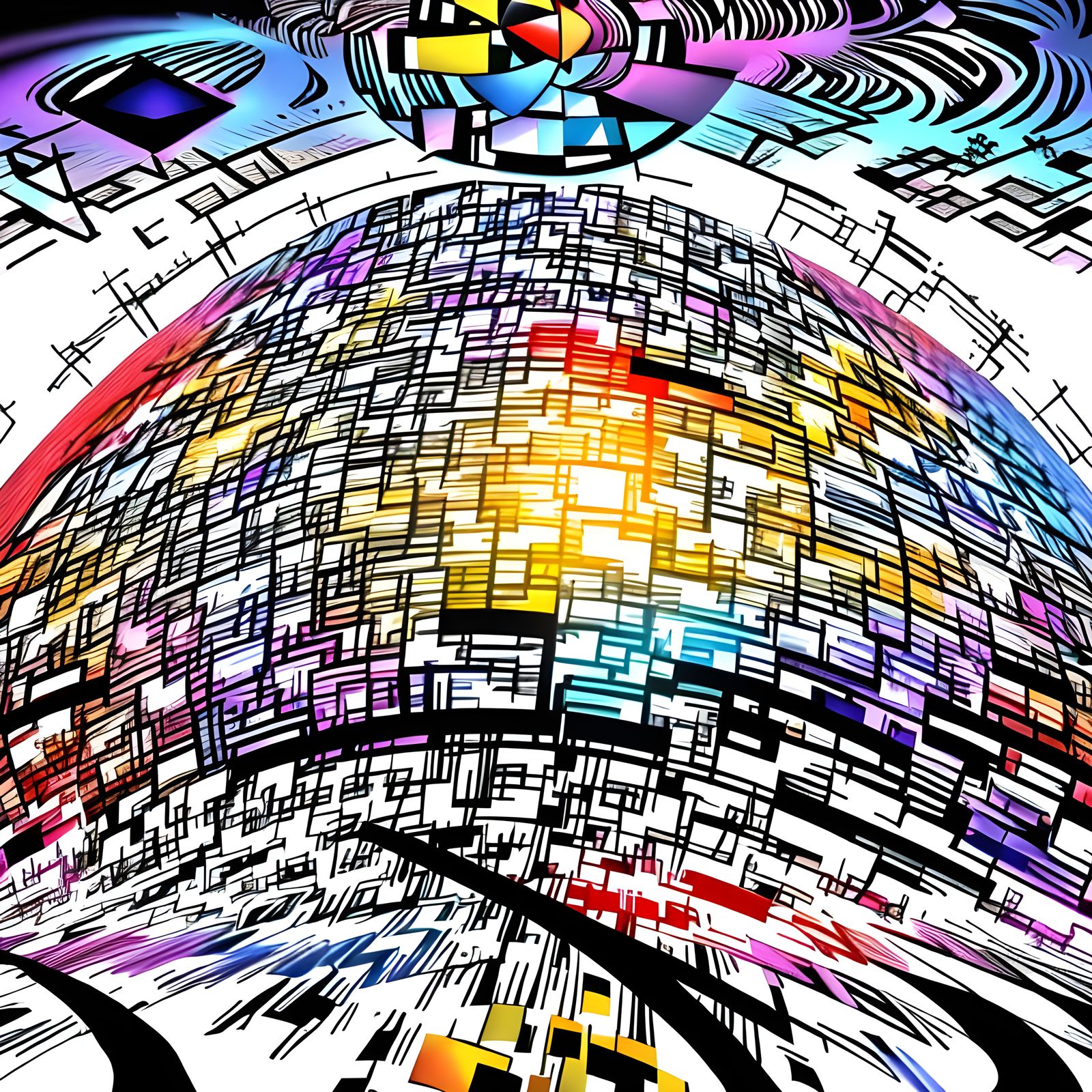 Woman Dancing in Vibrant Abstract Expressionism Style