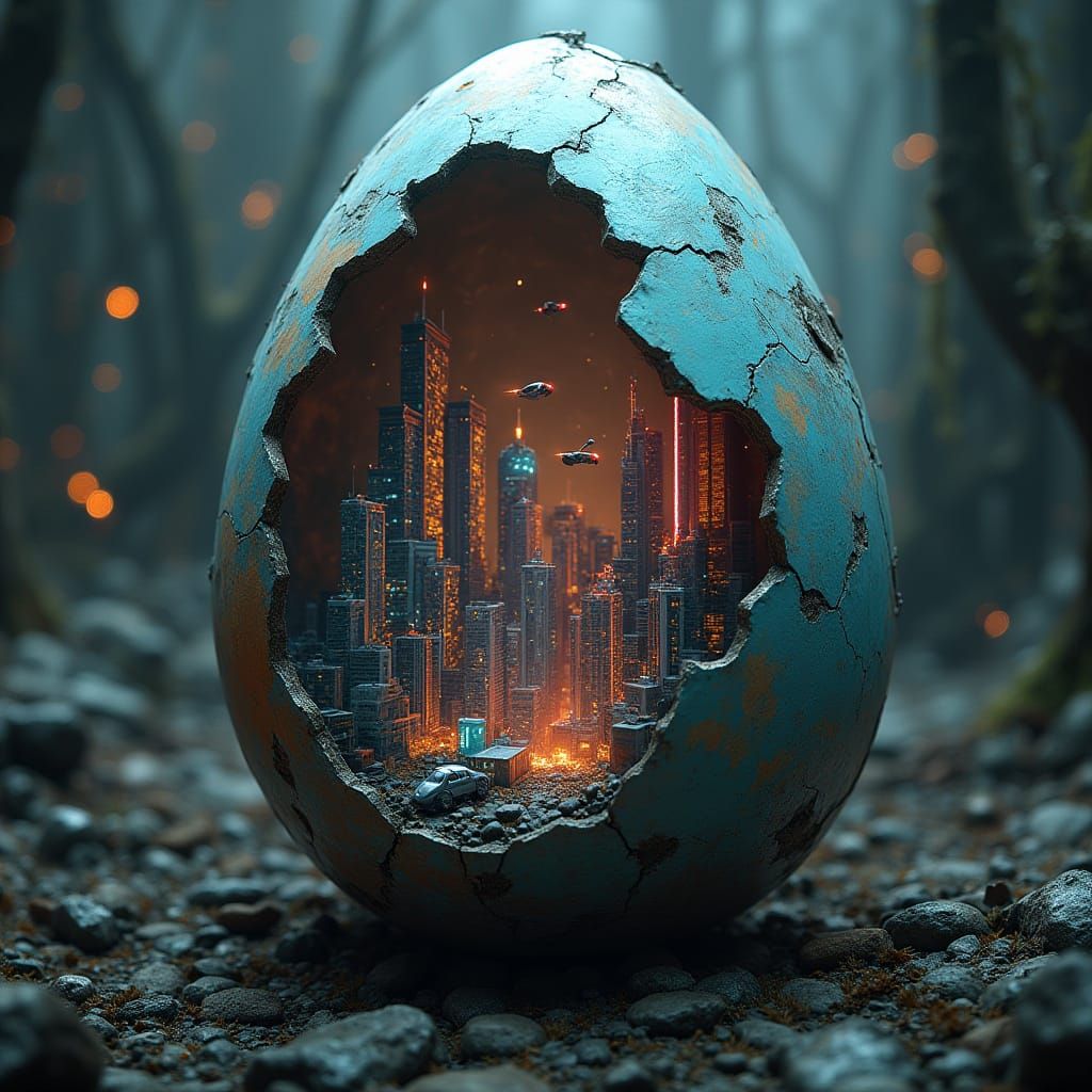 Gritty Cyberpunk Easter Egg Reveals Futuristic City