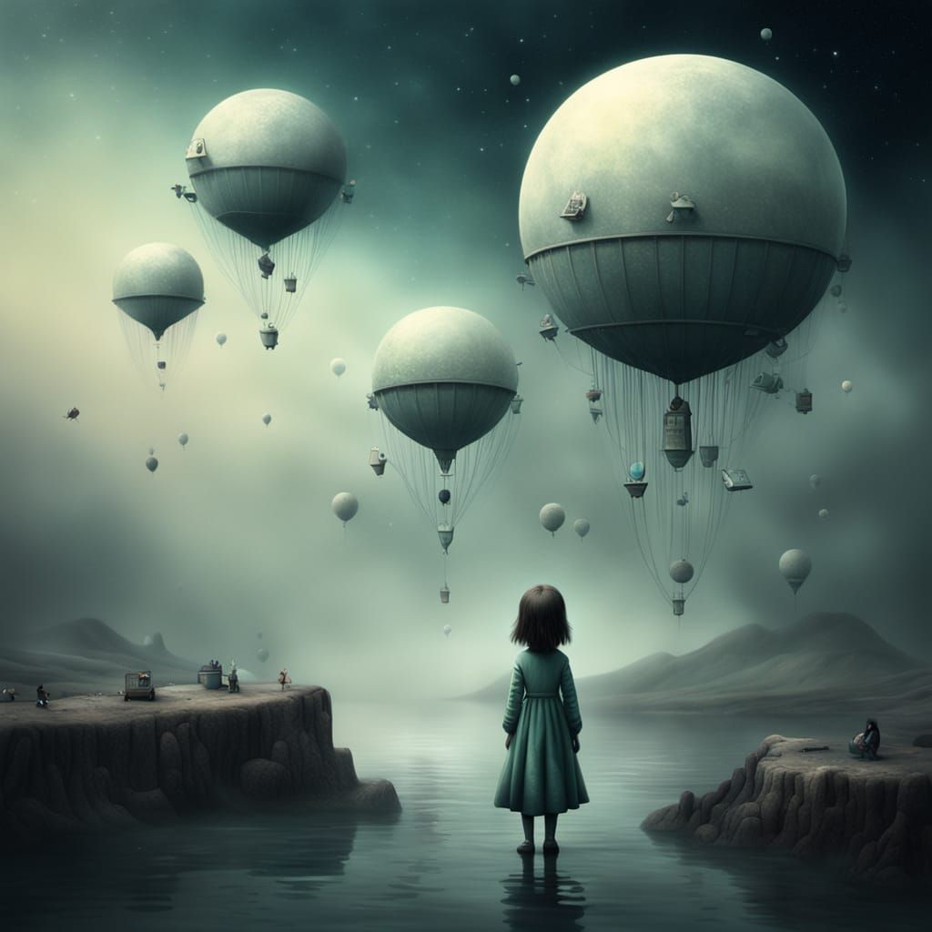 Celestial Cosmic Goddess in Endless Surreal Cosmos