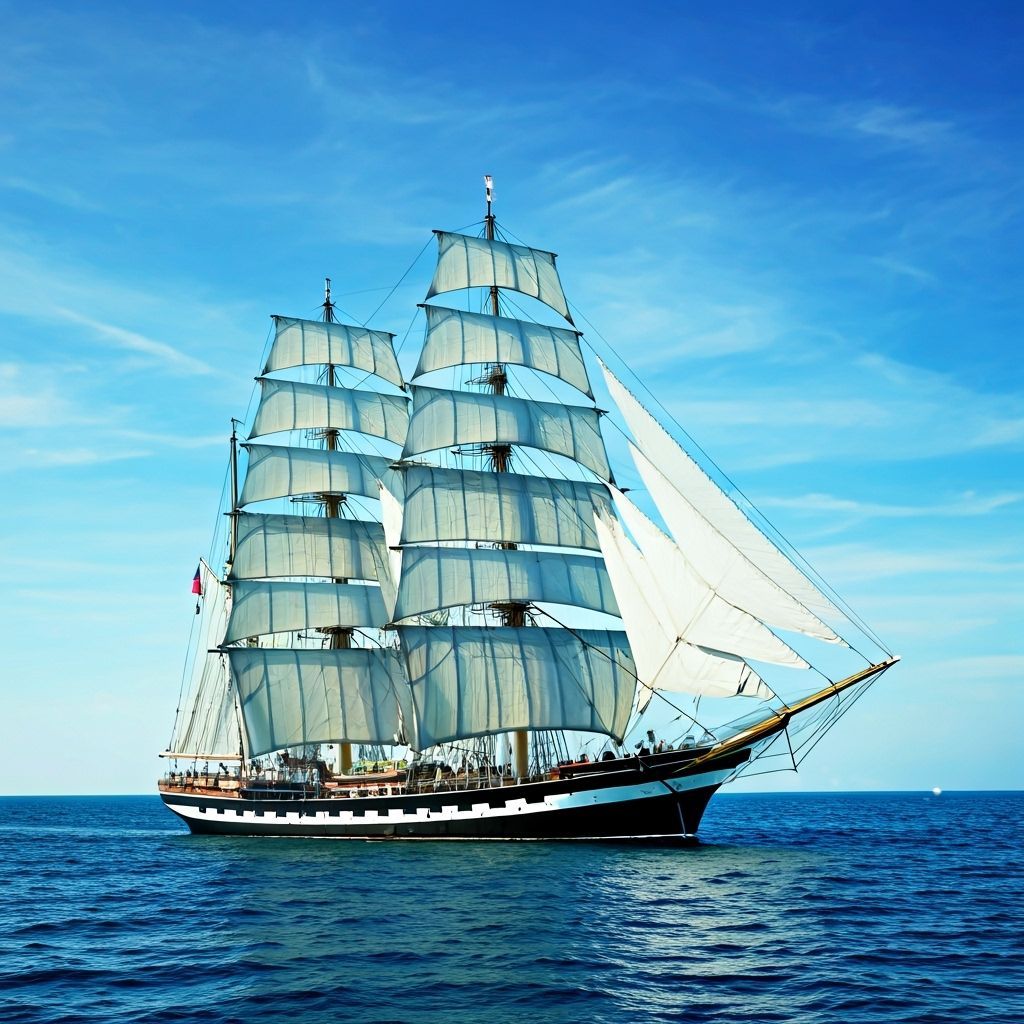 Sailing Ship 'The Esmeralda' in Maritime Realism Style