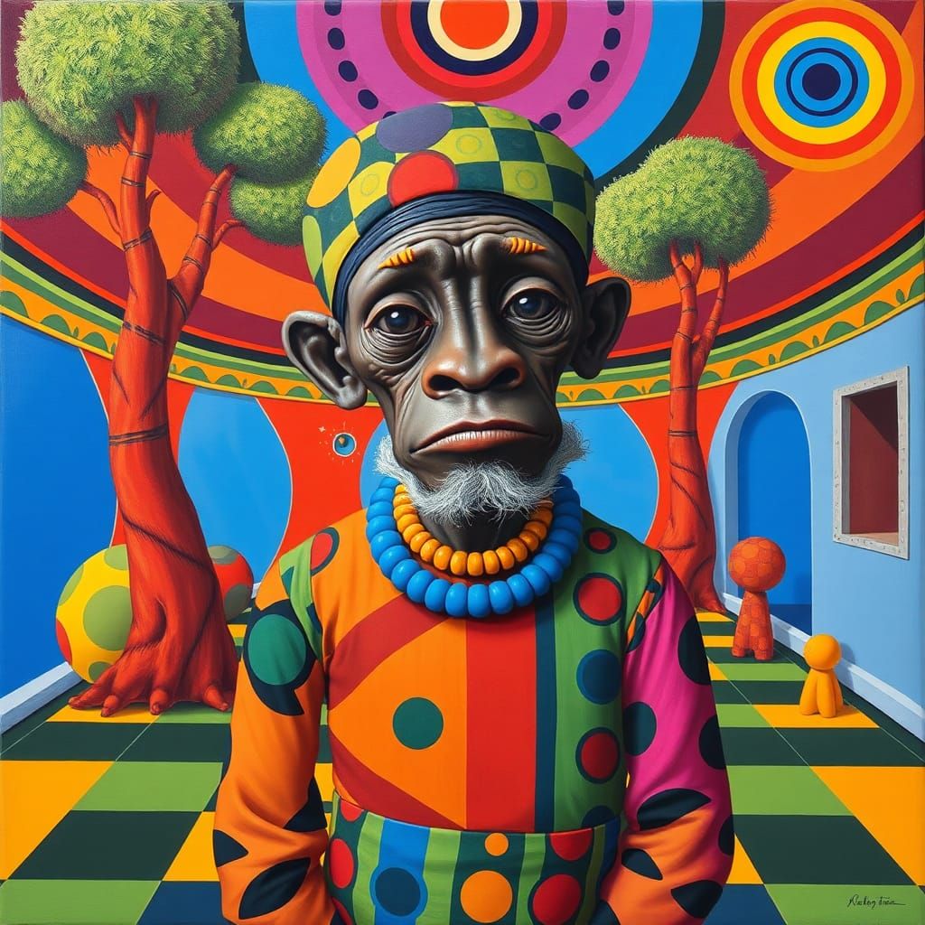 Op Art Hachimbe in Victor Vasarely Style