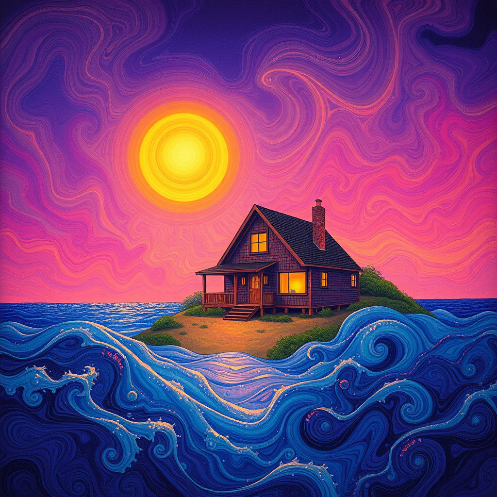 Surreal Seaside Home Between Two Suns