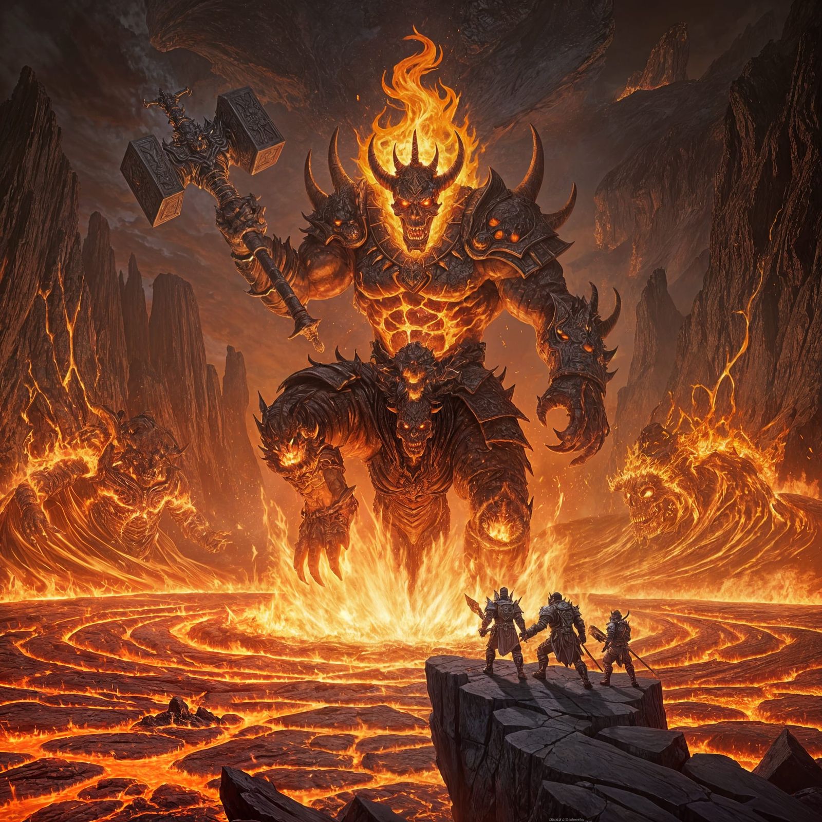 Ragnaros, Lord of Fire, Confronts Adventurers