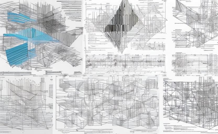 Futuristic Graphic Score in Op Art and Constructivism Style