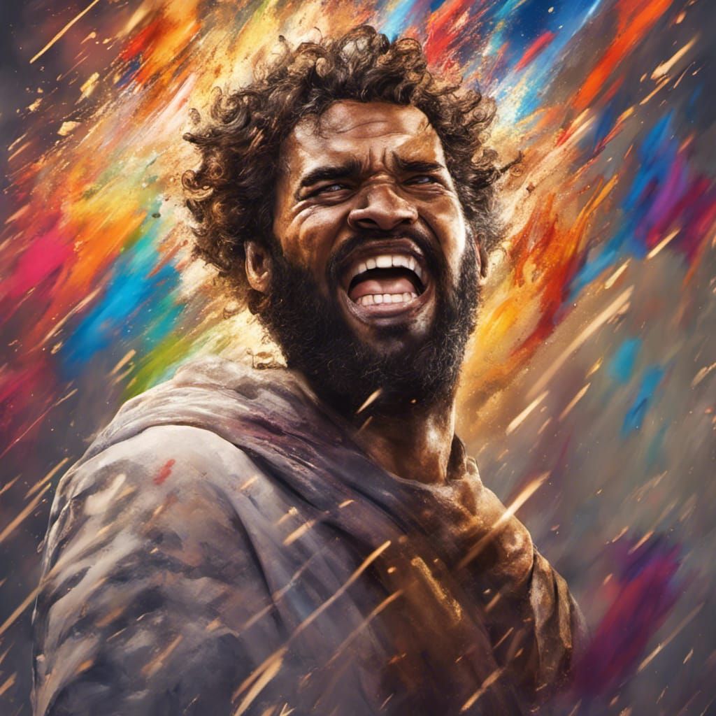 Hyperrealistic Bible Scripture in Splash Art Style