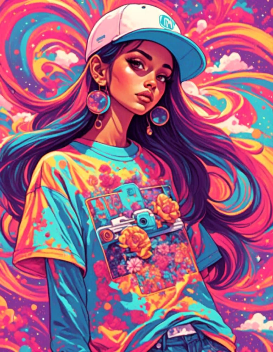 Psychedelic Skater Portrait