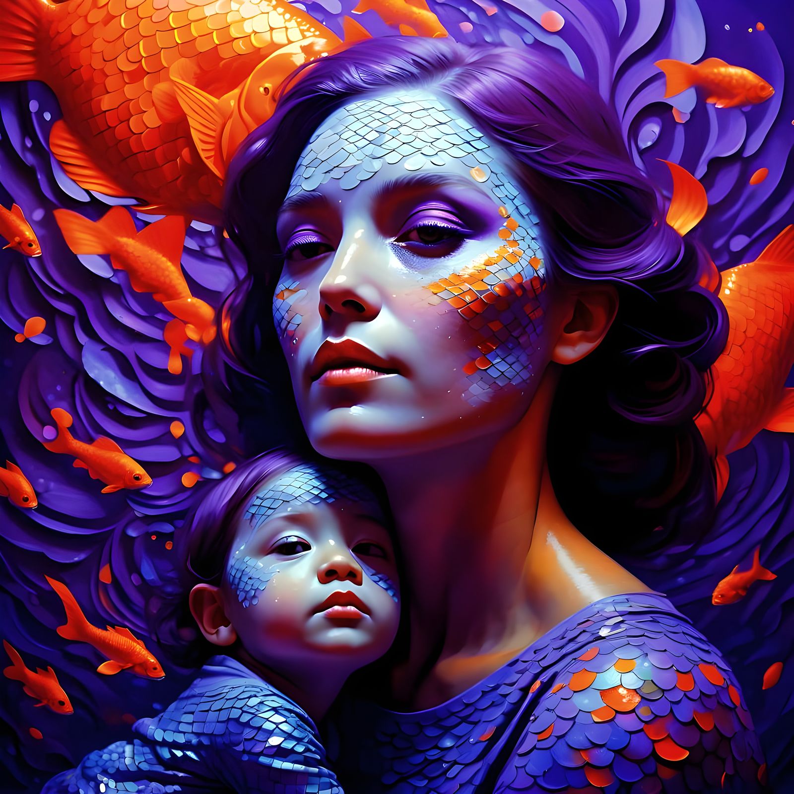 Viola e arancioni