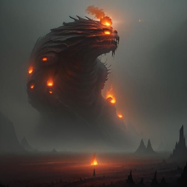 Eerie Distant Fire Approaching the Horizon