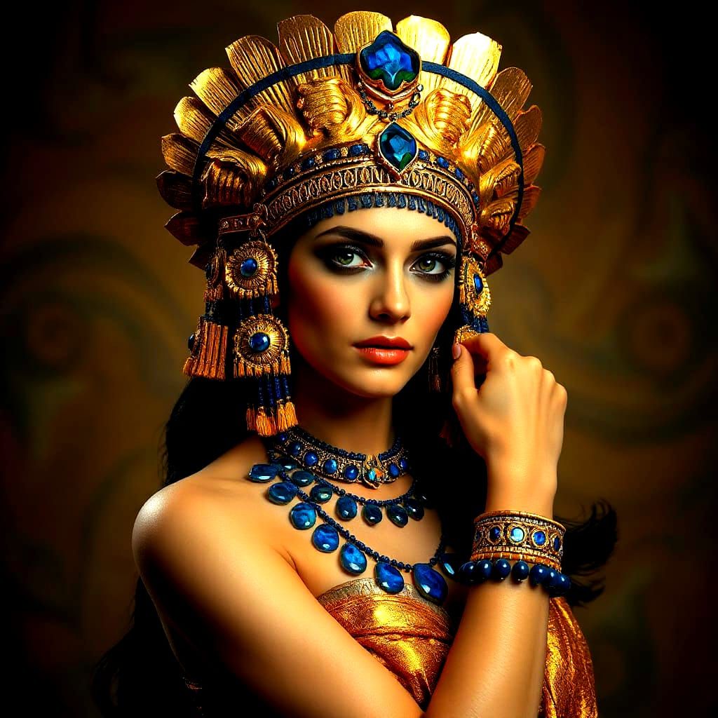 Cleopatra Portrait in Art Nouveau Style