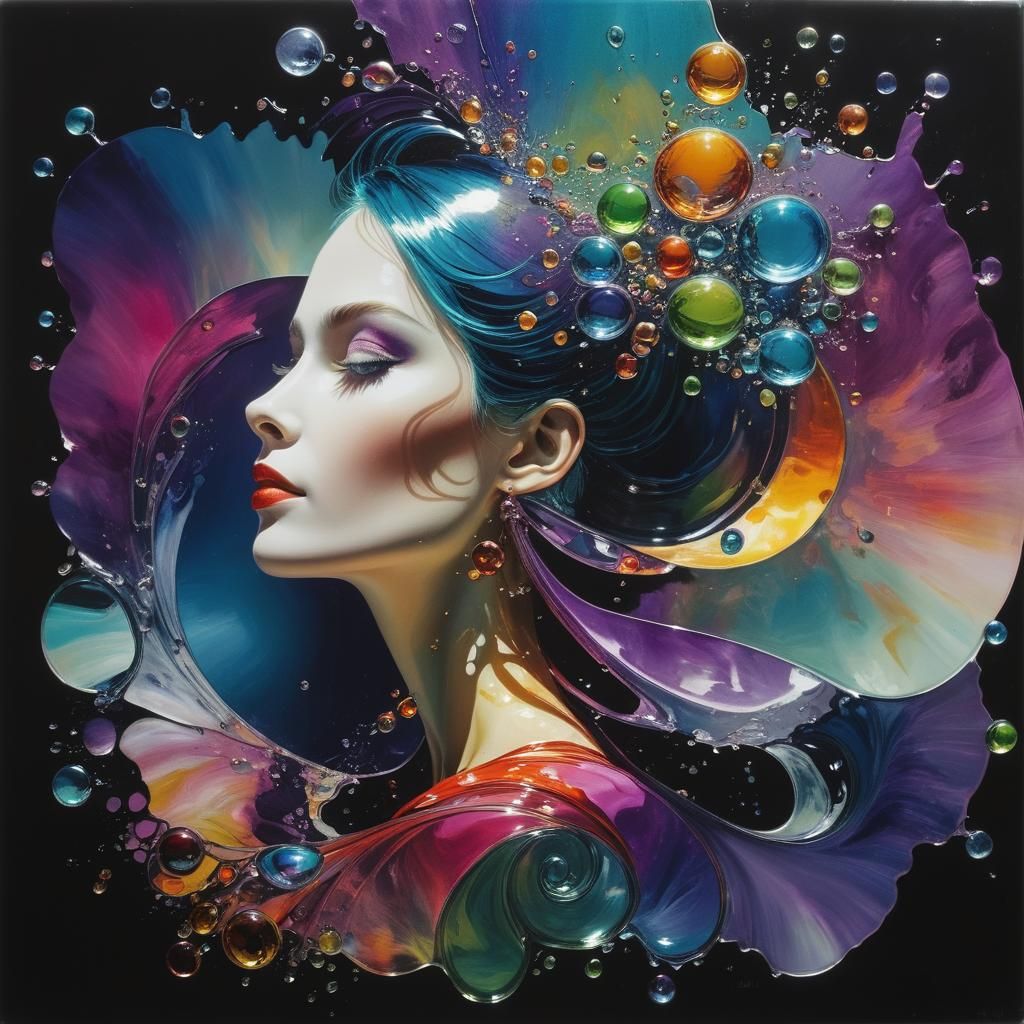 Vibrant Glass Reflections and Sheen