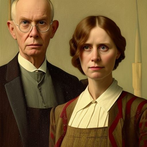Lord and Lady Snotchingham in American Gothic Style
