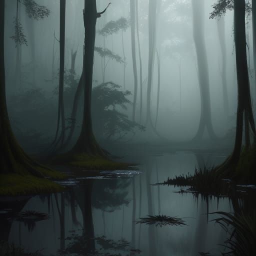 Mysterious Swamp Natives Emerge from Fog