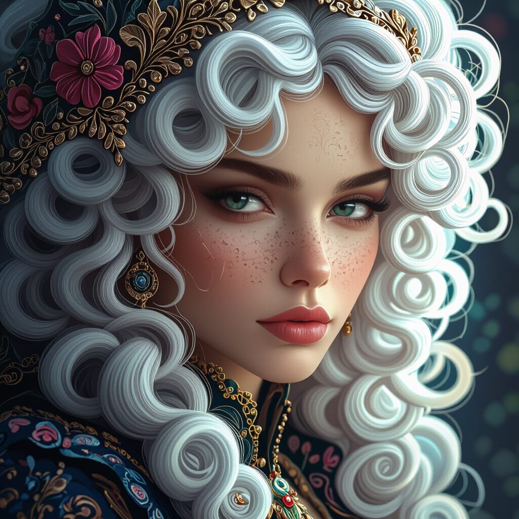 Detailed Portrait of Russian Woman in Artgerm Style