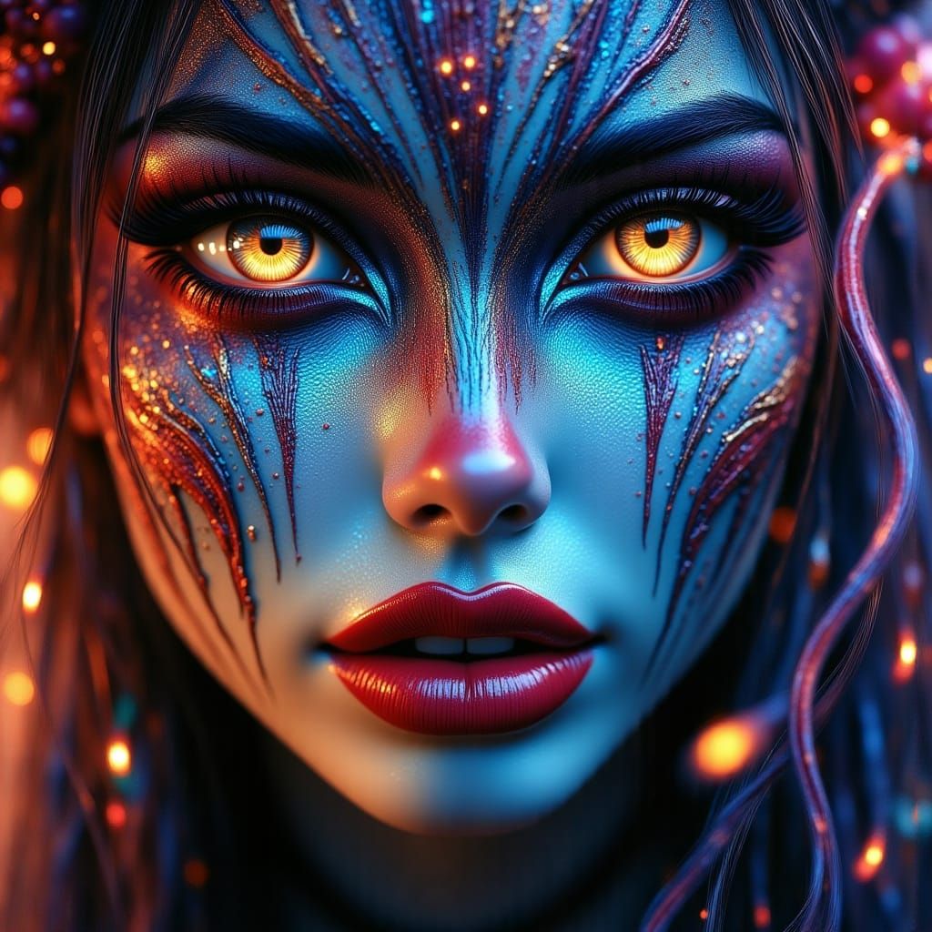 Lilith's Face of Swirling Rainbow Magic