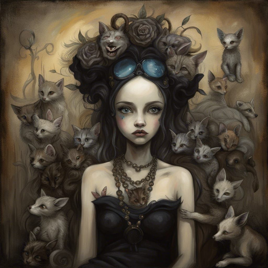 Surreal Portrait Inspired by Pop Surrealism