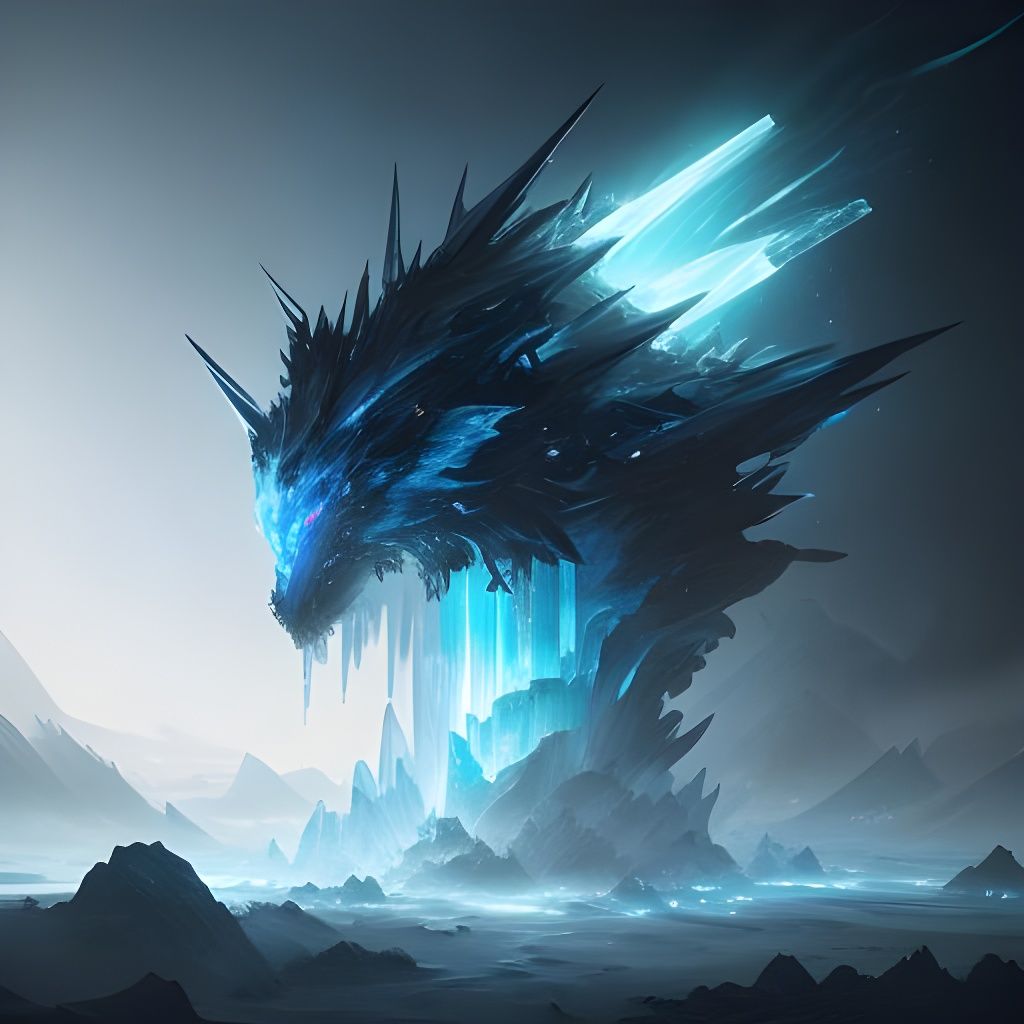 Hyperdetailed Glowing Blue Ice Light Bulb