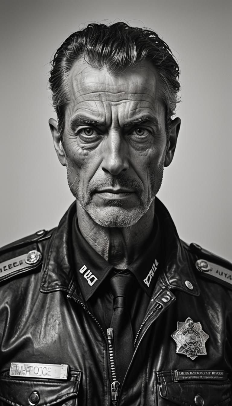 Striking B&W Portrait in Avedon Style