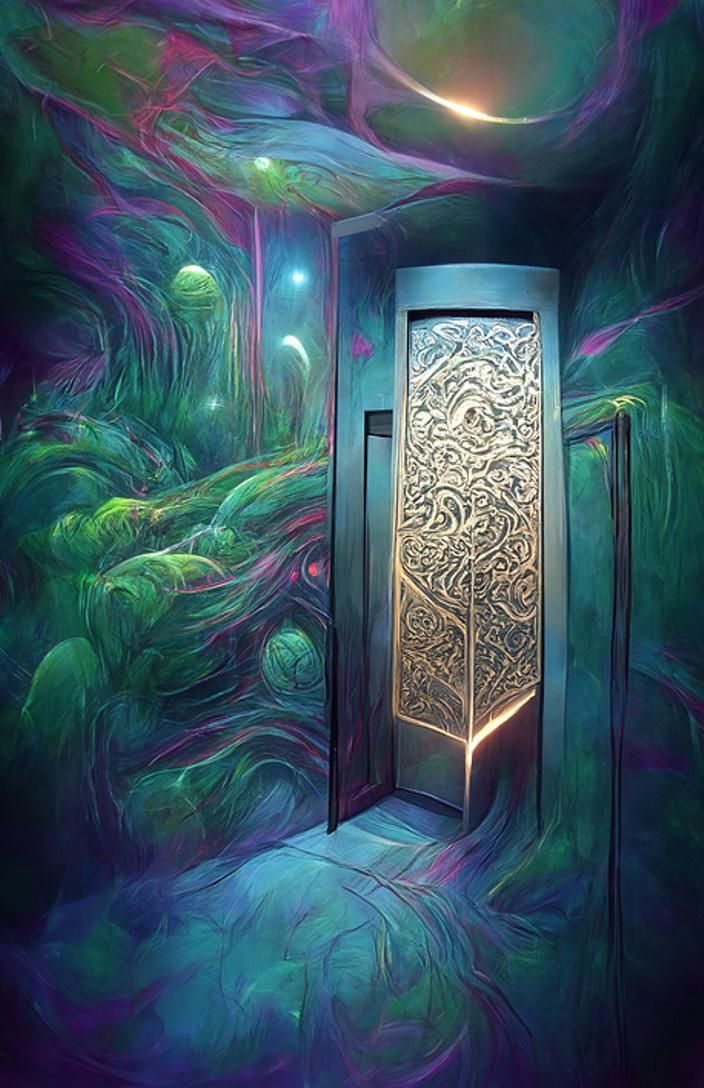 Mystical Portal to Alien Dimension in Art Nouveau
