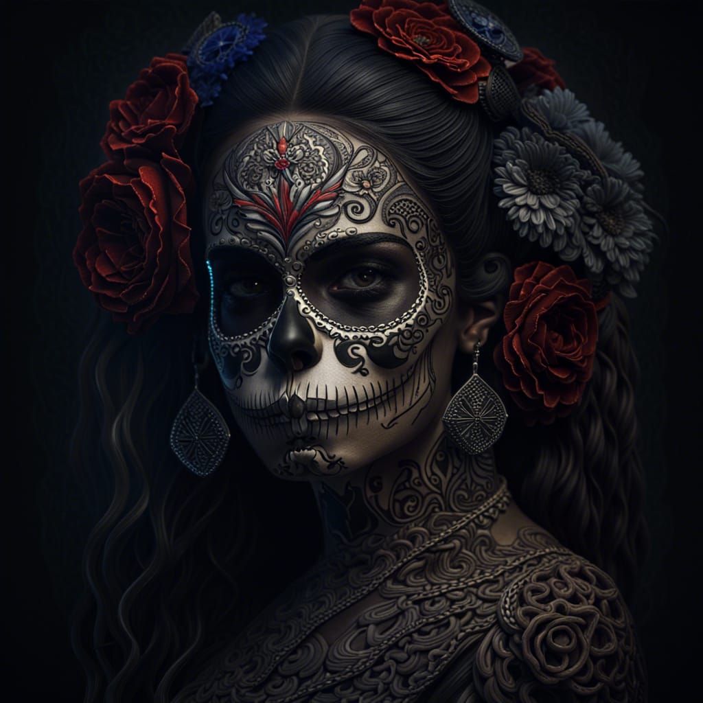 Dia de los Muertos Woman Portrait