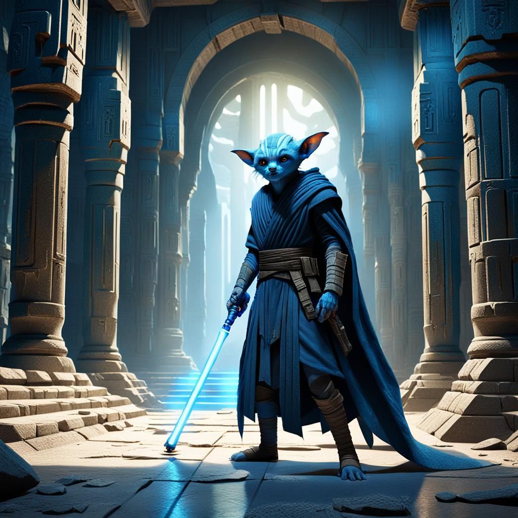 Aye Aye Jedi Knight in Sacred Temple Ruins