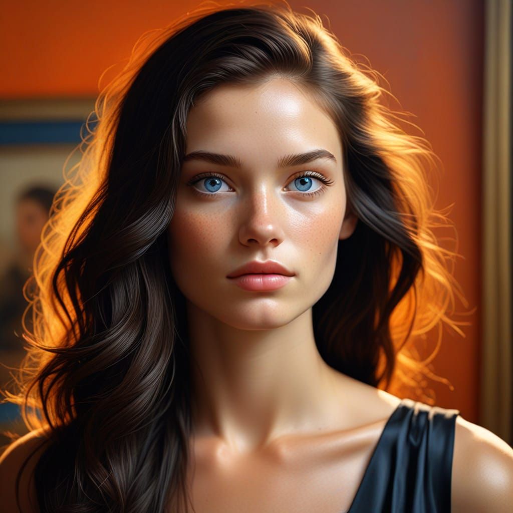 Portrait of a Woman in Golden Hour Lighting