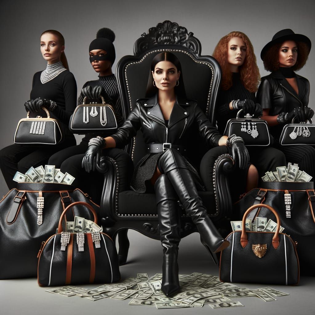 The Robber Queen on Her Loot Throne