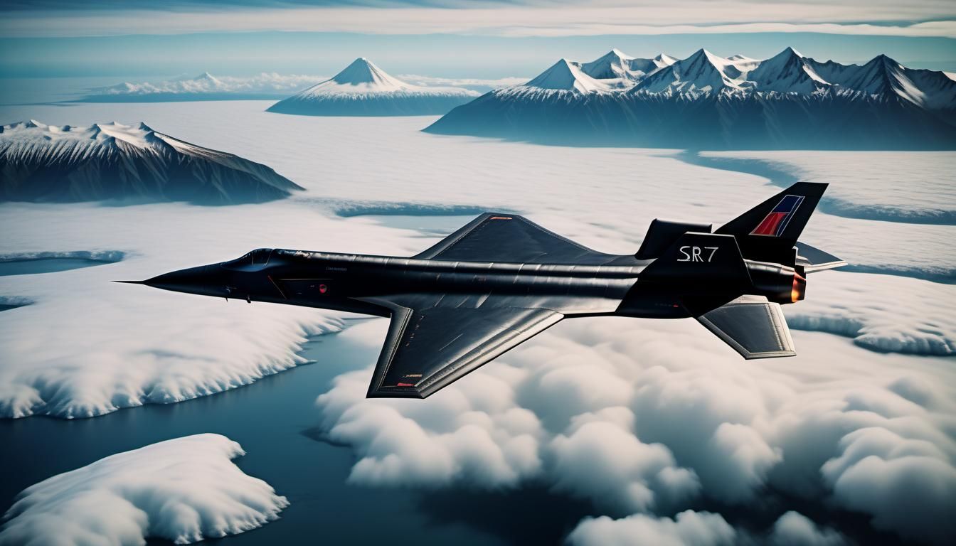 SR-71 Blackbird Soaring Over Aleutian Islands