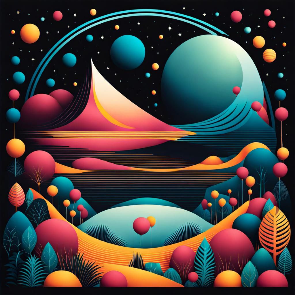 Abstract Illusion Illustration
