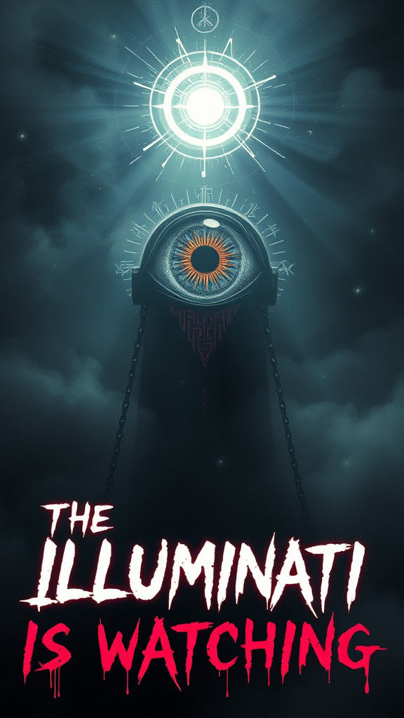 All-seeing Eye Radiates Ominous Energy in Dark Atmosphere