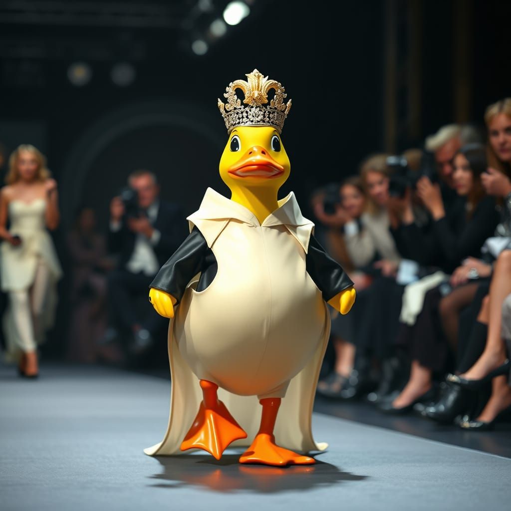 fashion model rubber duck