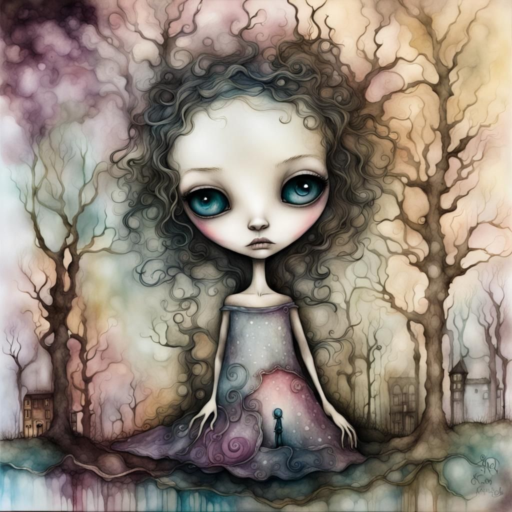 Surreal Quest for Inner Emptiness in Alcohol Ink