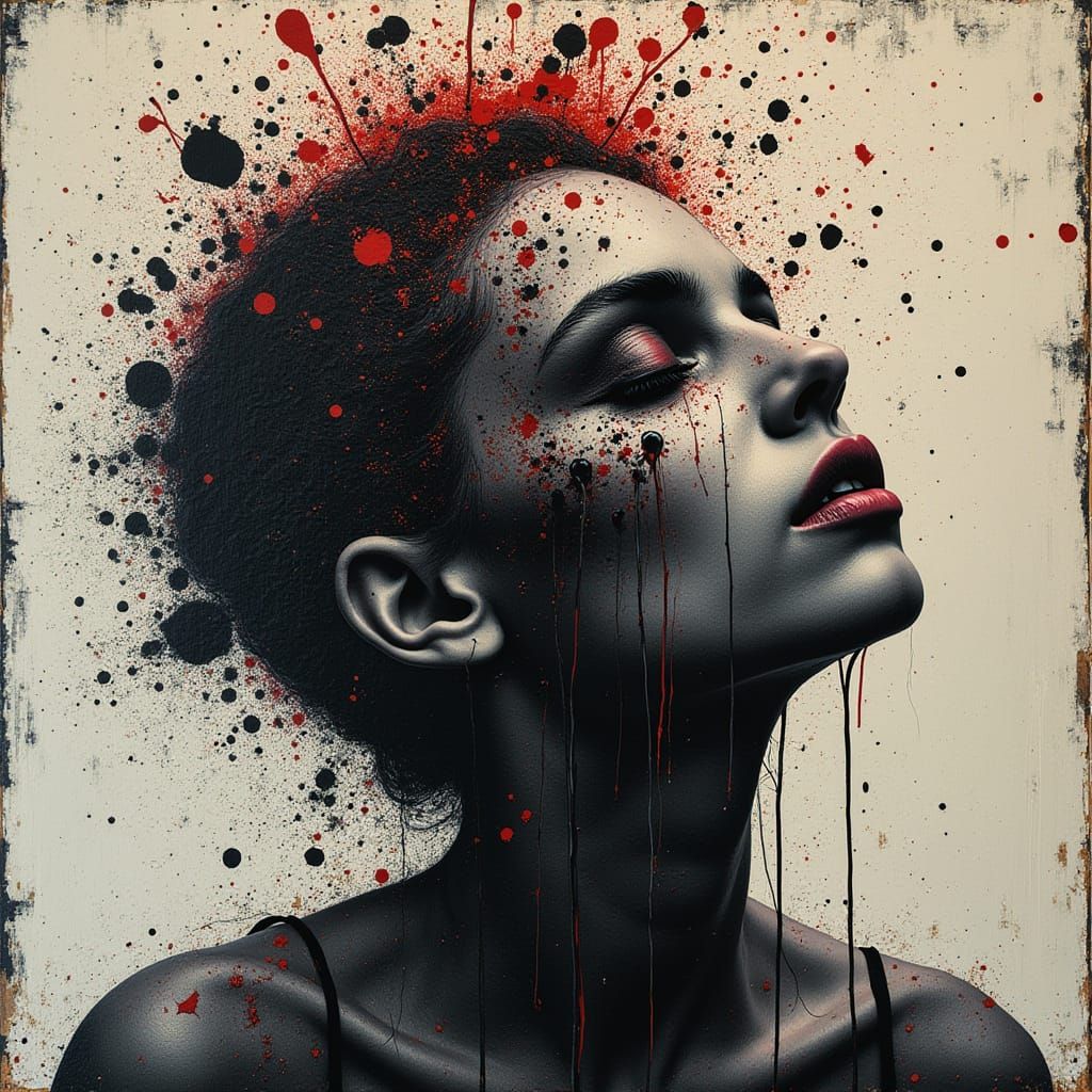 Abstract Expressionism: Chaotic Gothic Drip Painting