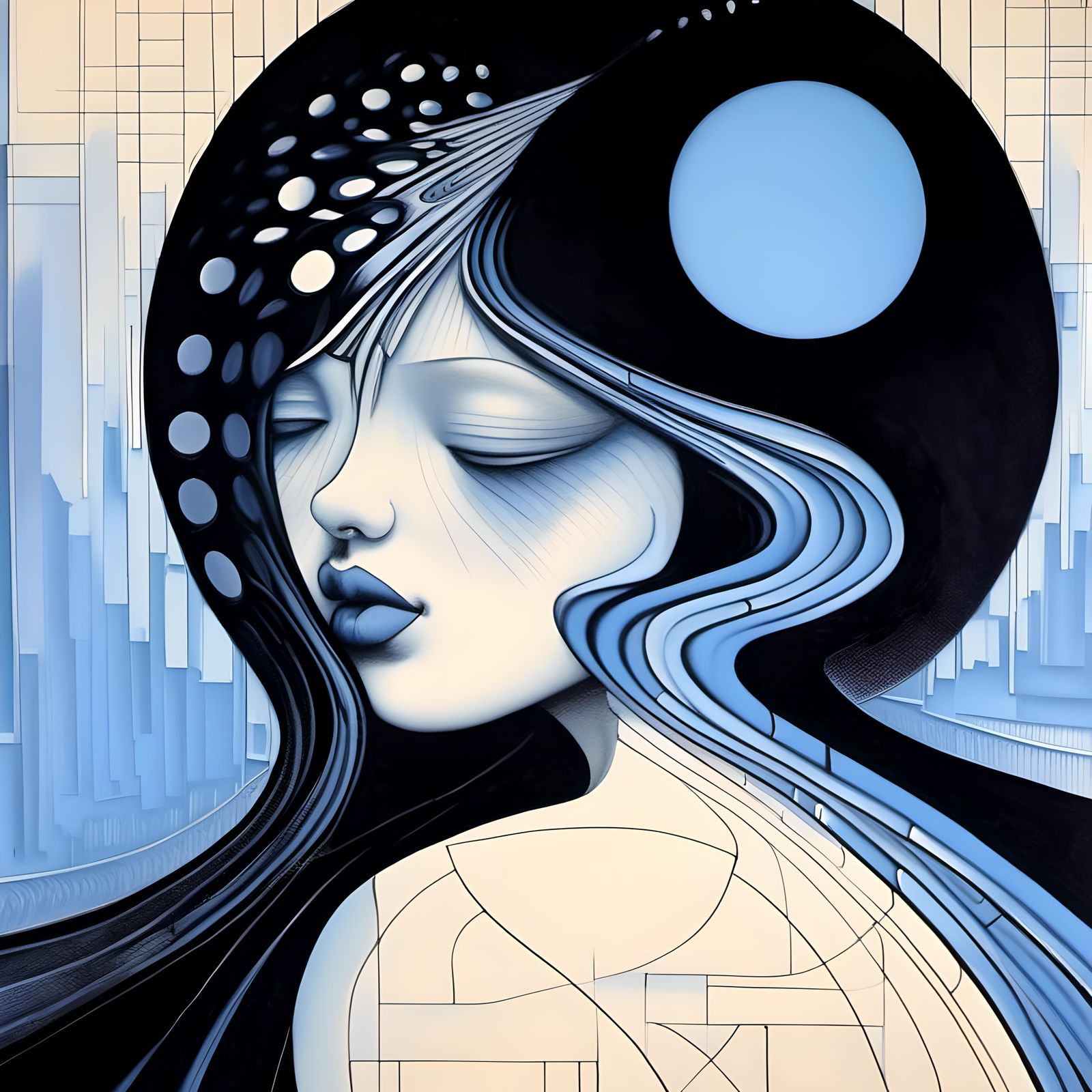 midnight ink on pastel blue