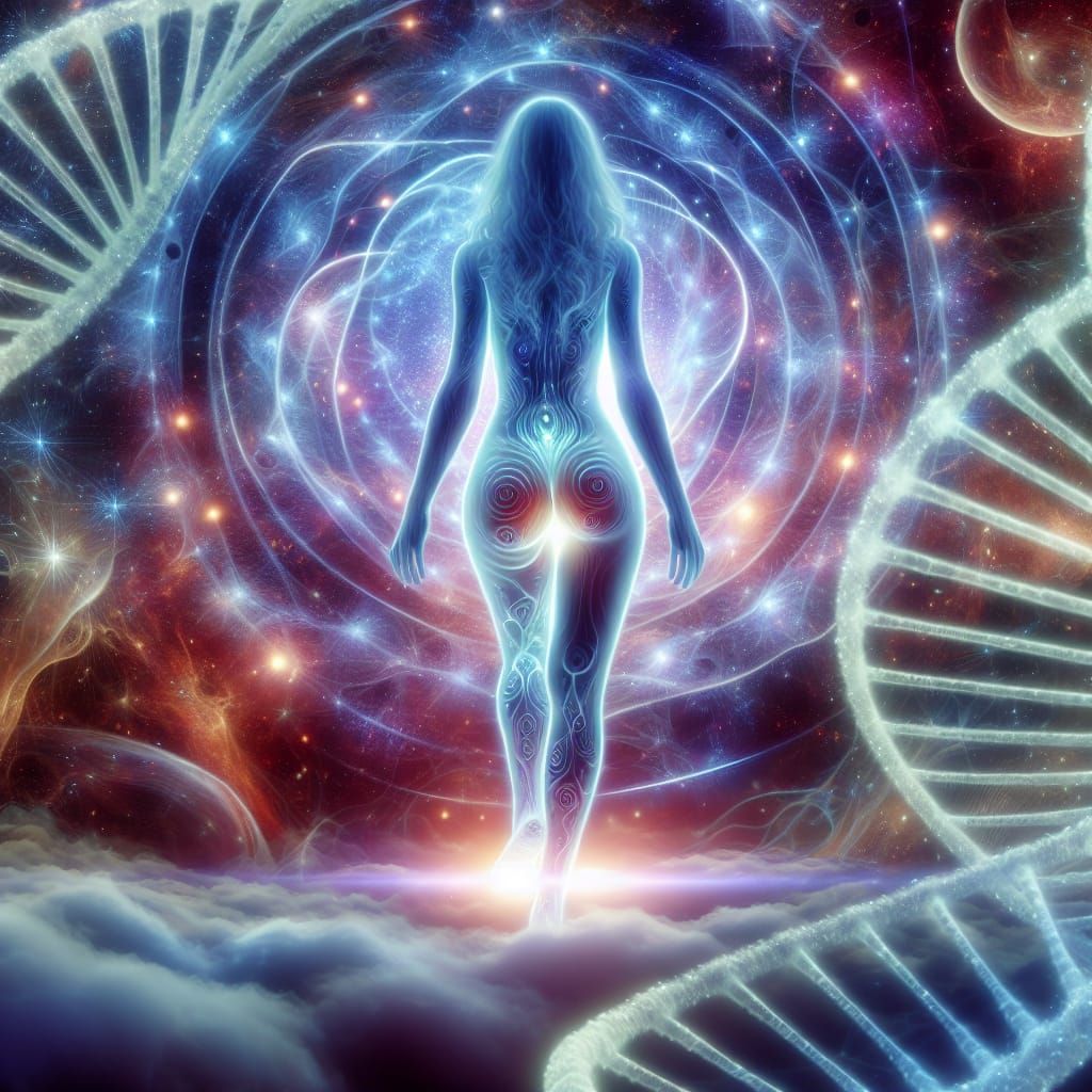 Ethereal Astral Form Materializing in Dreamscape