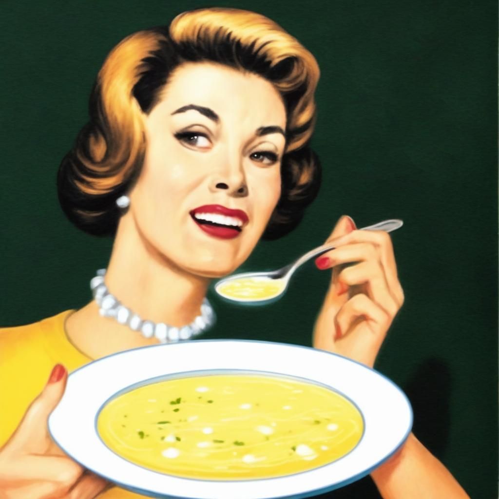 Woman's Disgusted Reaction to Soup