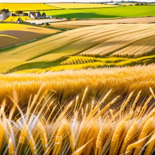 English Barley Field Shimmers in the Summer Wind