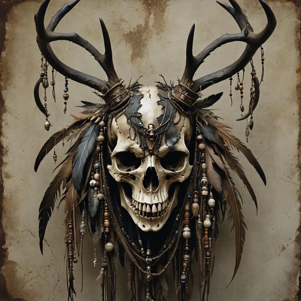 Macabre Crow Skull Trophy in Cinematic Style